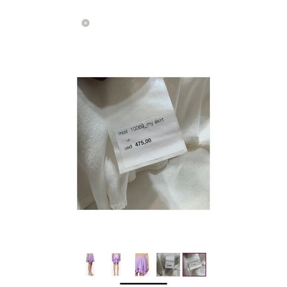 forte_forte Italy Size 0 IVORY Layered Design Silk Short Skirt - Picture 15 of 15